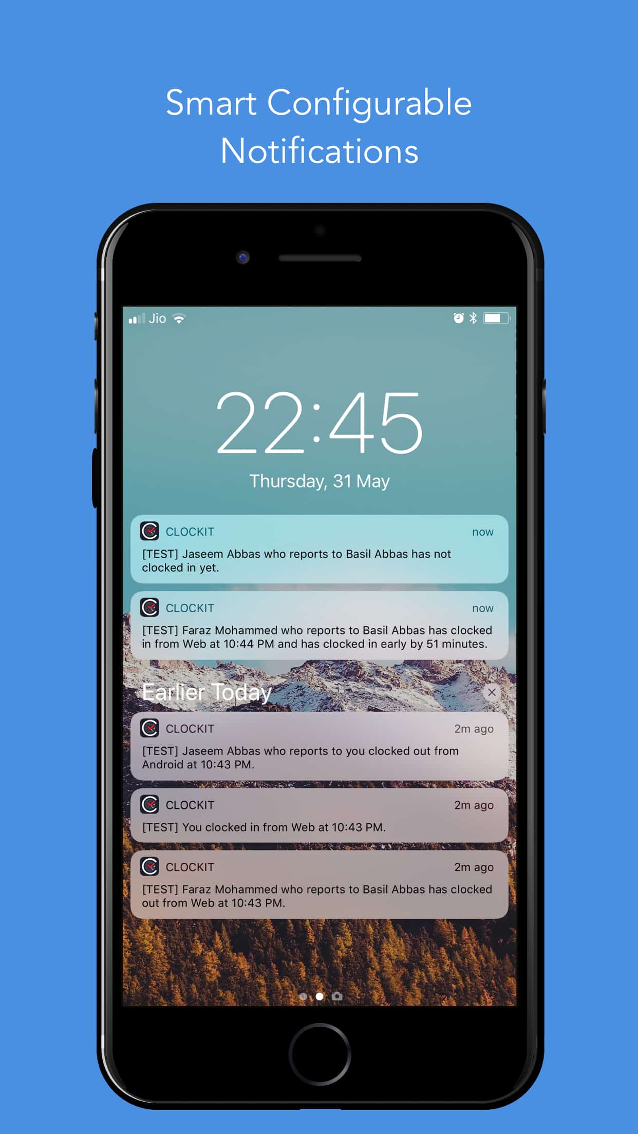 Time Clock Notifications ClockIt